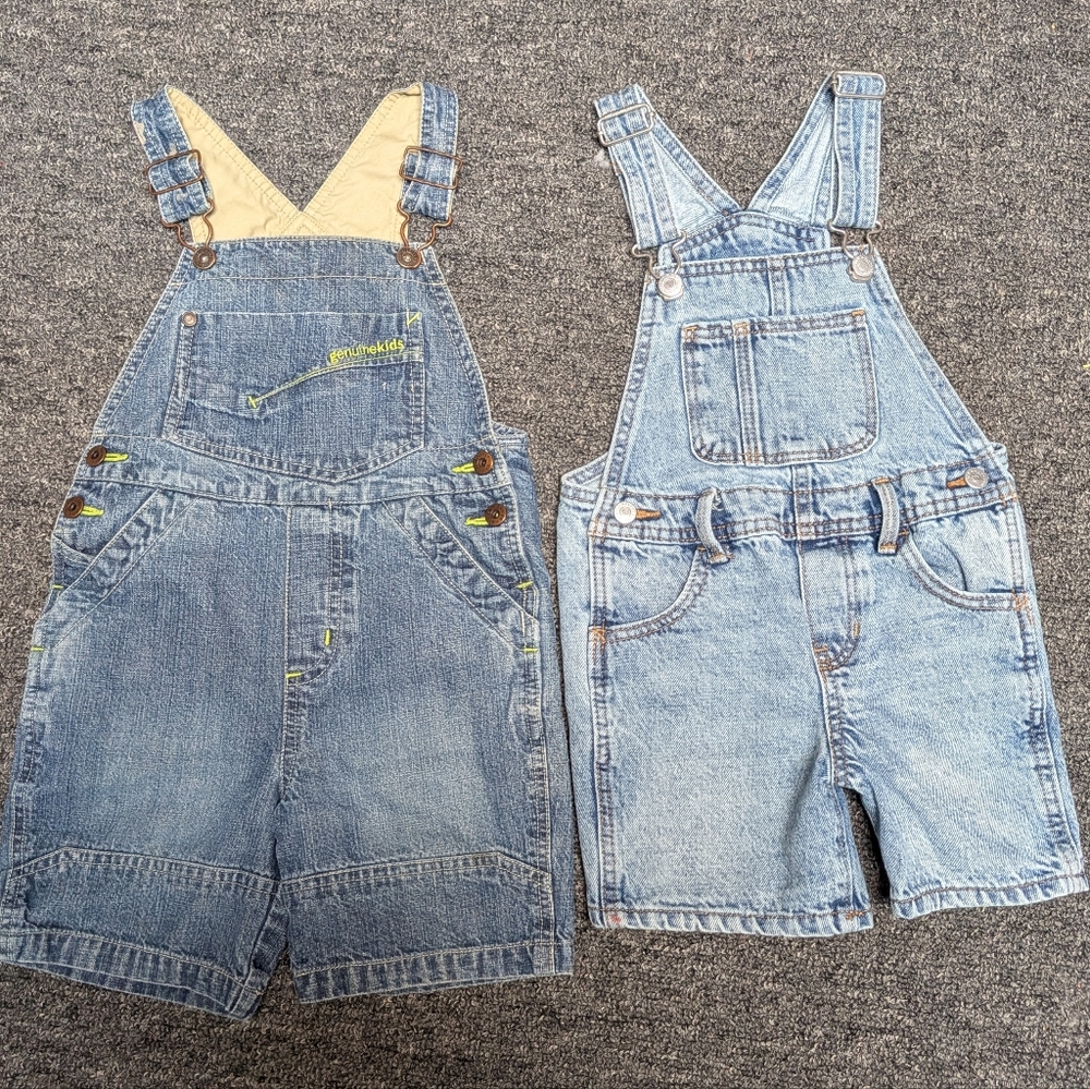 OshKosh B'gosh Light Blue Denim Overalls Set